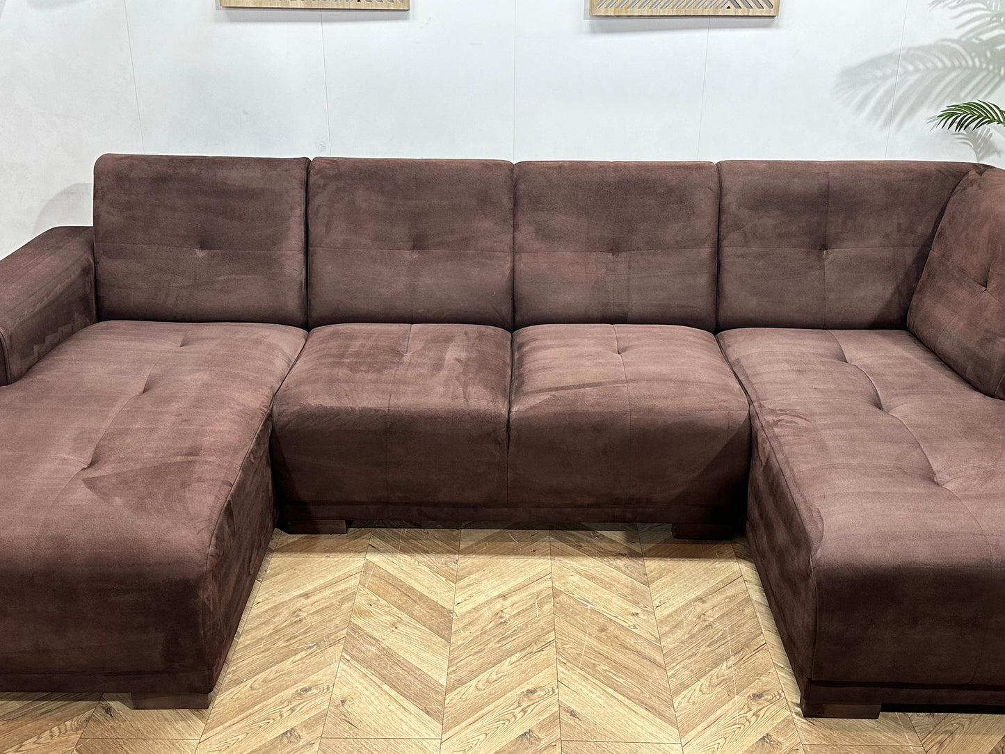 Bruine Suède Stoffen U Bank ~ Vaste Kussens