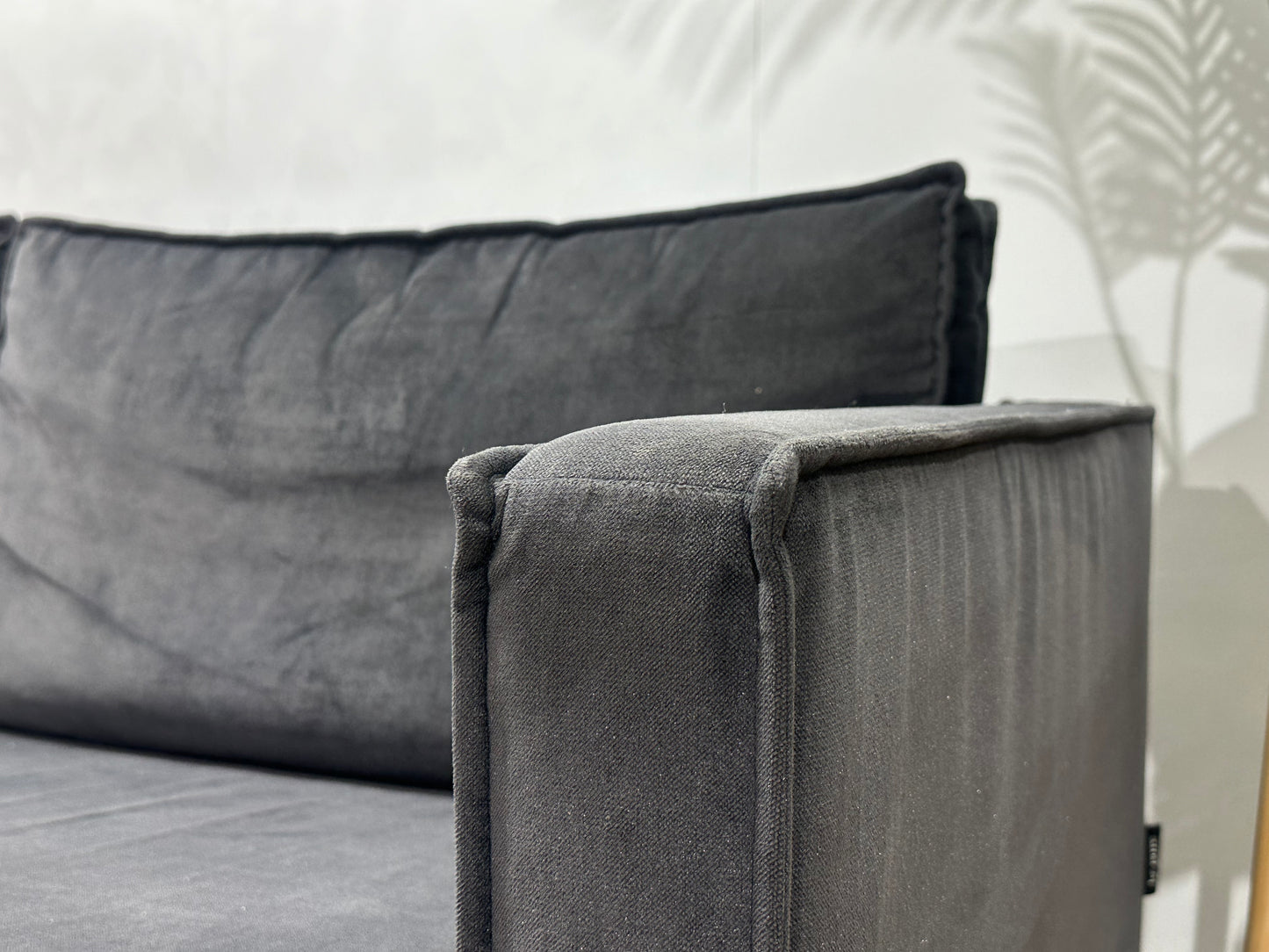 Be Pure Antraciet Velvet Banken Set ~ Losse Kussens Met Afneembare Hoezen