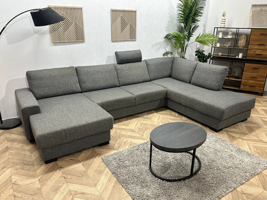 Grijze U Bank ~ Losse Rugkussens Met Afneembare Hoezen