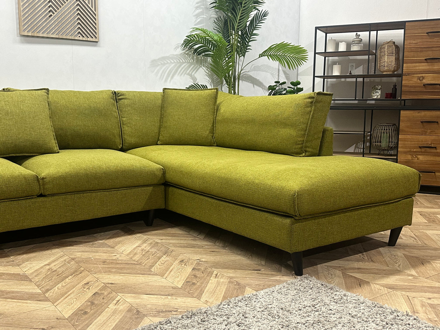 Goossens Groene U Bank ~ Losse Kussens Met Afneembare Hoezen