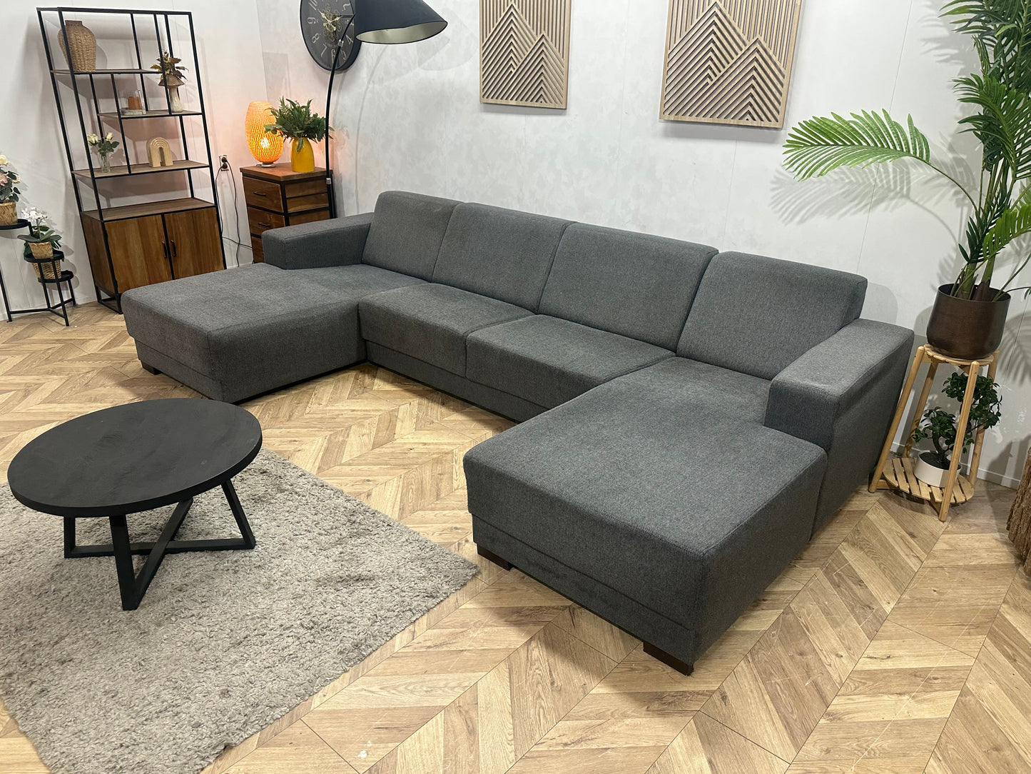 Antraciet U Bank ~ Vaste Kussens