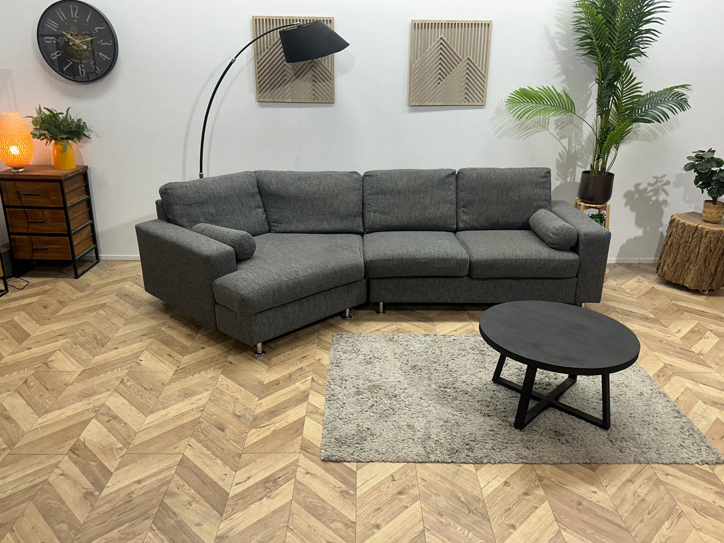 Antraciet Design Hoekbank ~ Losse Kussens Met Afneembare Hoezen