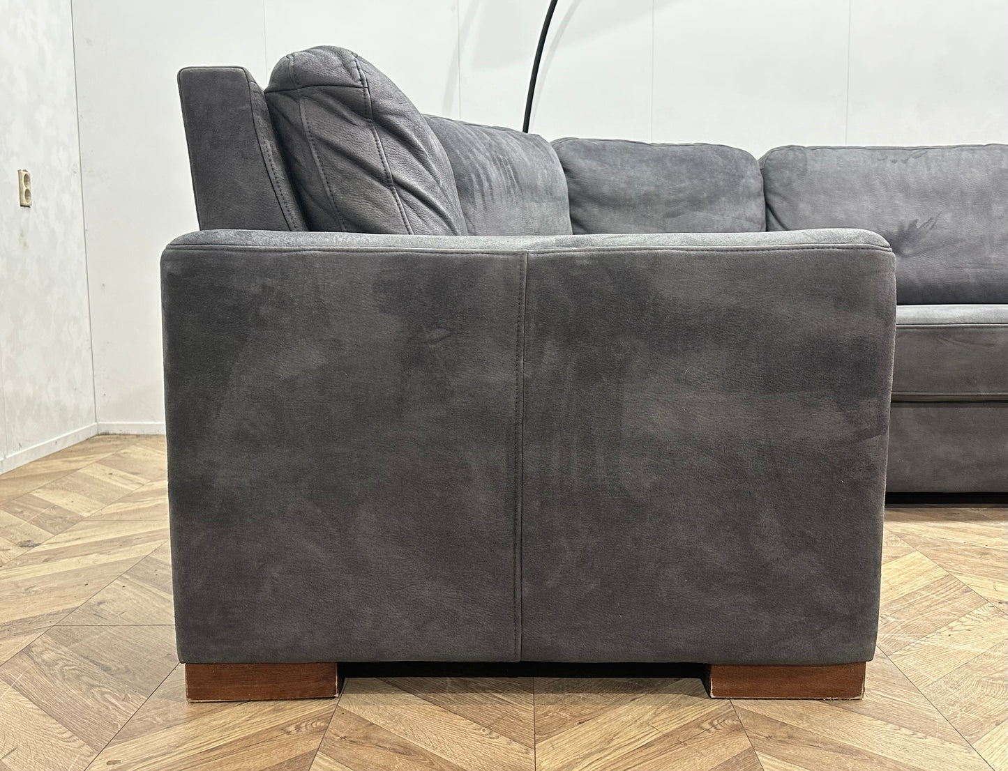 Antraciet Suède Stoffen U Bank ~ Vaste Kussens