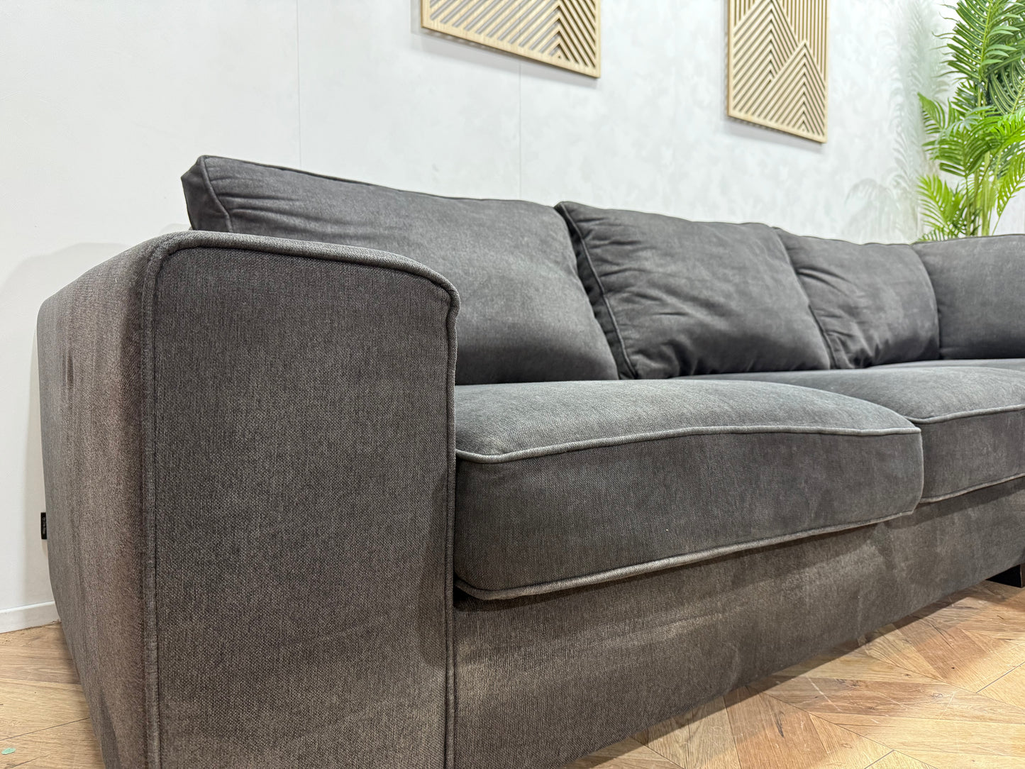 Urban Sofa Suède Antraciet Hoekbank ~ Losse Kussens Met Afneembare Hoezen