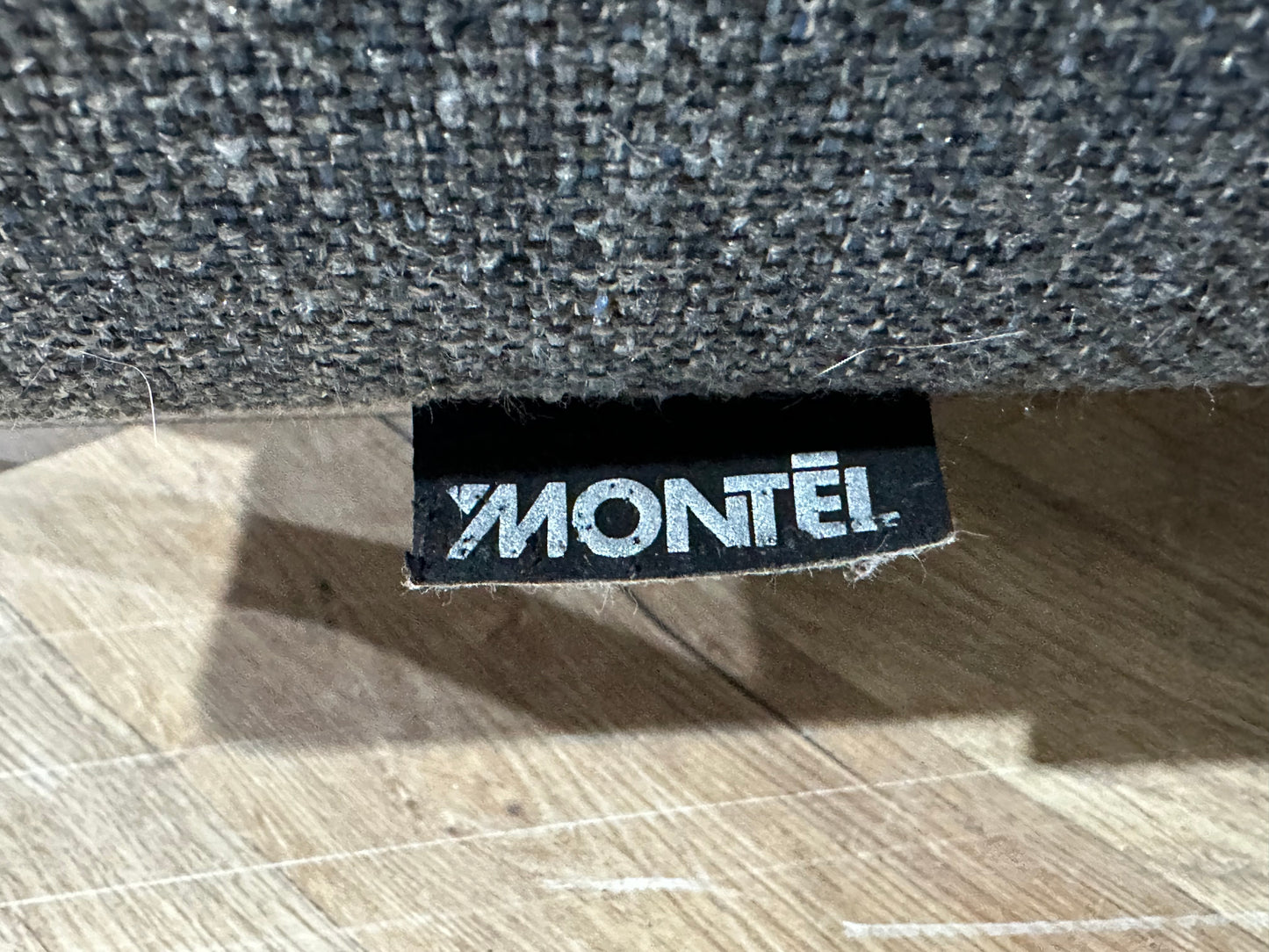 Montèl Blauwe/Grijze Hoekbank ~ Verstelbare Arm/Hoofdsteunen