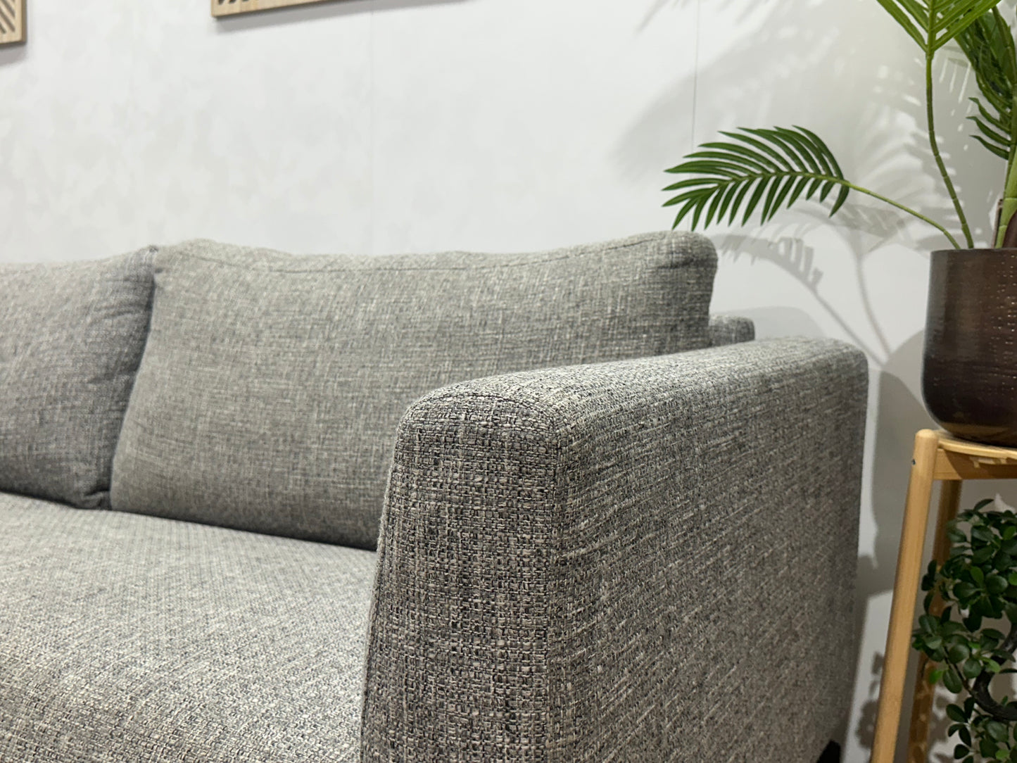 Grijze Hoekbank ~ Losse Rugkussens Met Afneembare Hoezen