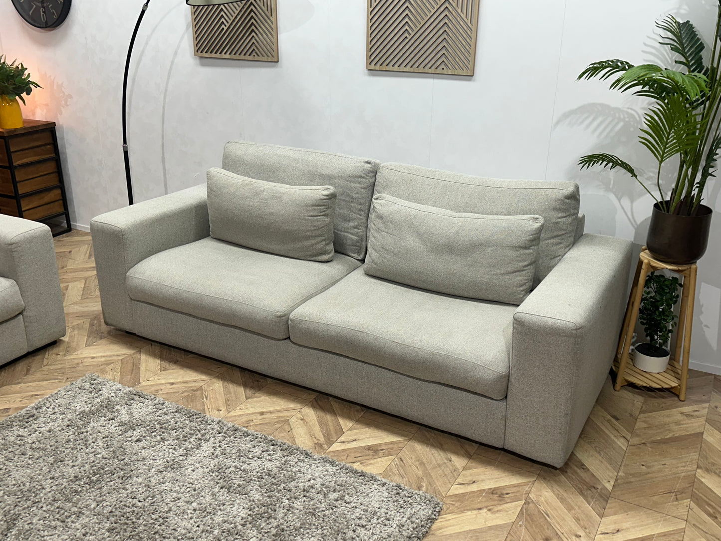 Licht Grijze 2.5-Zits Bank Inc Fauteuil ~ Losse Kussens Met Afneembare Hoezen