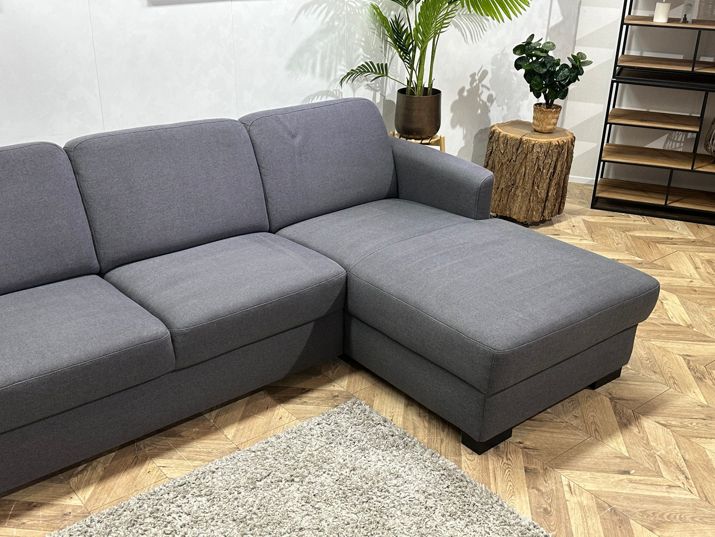 Grijze Hoekbank ~ Slaapfunctie