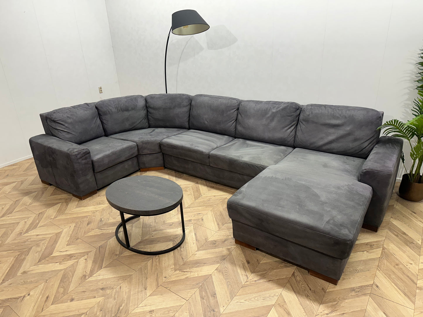 Antraciet Suède Stoffen U Bank ~ Vaste Kussens