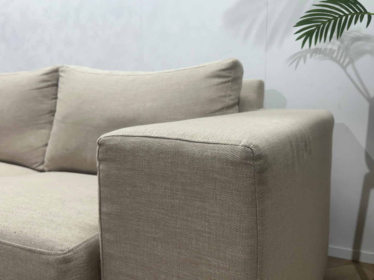 Beige Hoekbank ~ Losse Kussens Met Afneembare Hoezen