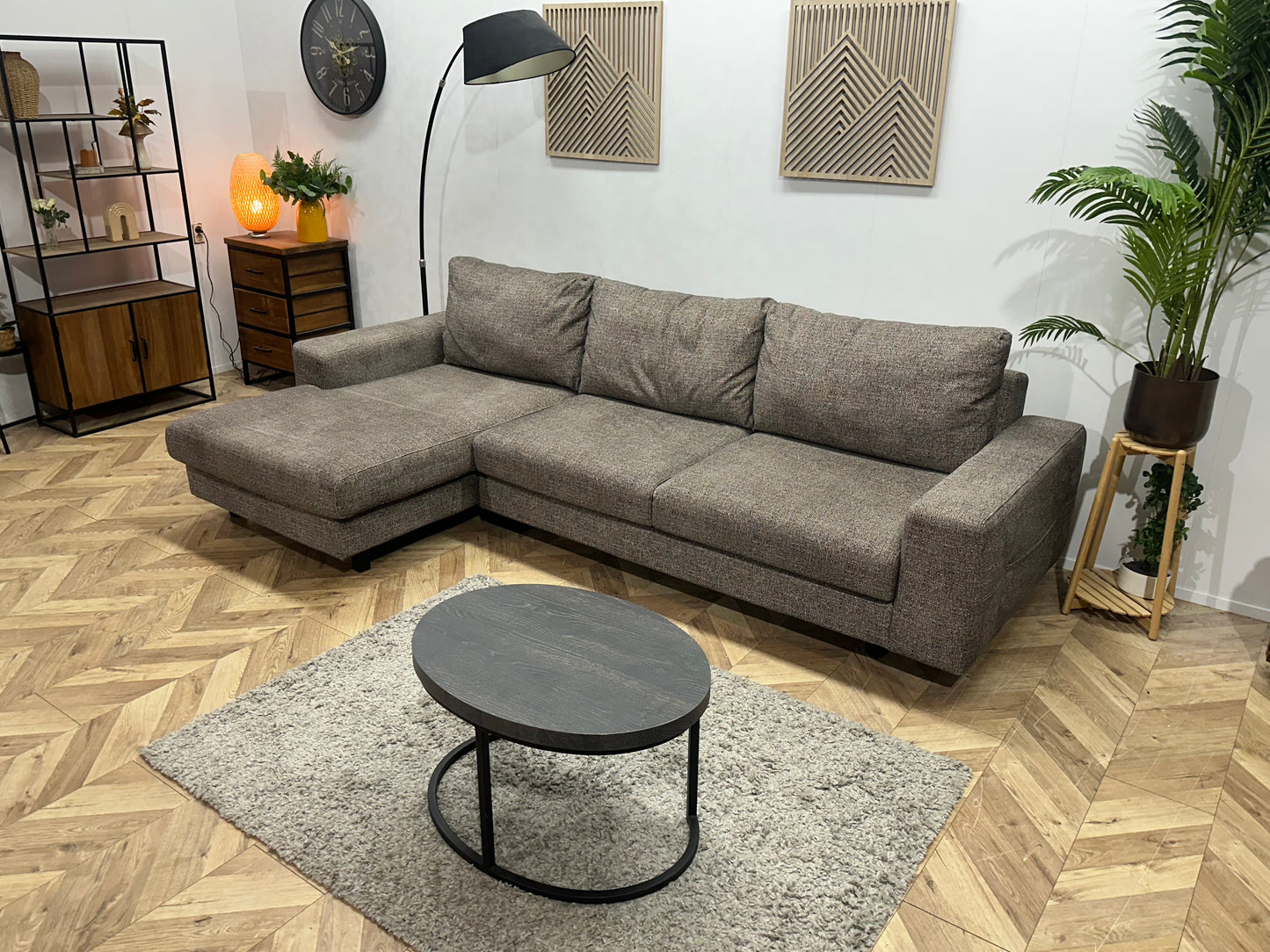 Xooon Grijze Suède Stoffen Hoekbank