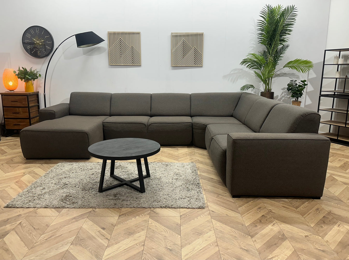 Taupe U Bank ~ Vaste Kussens