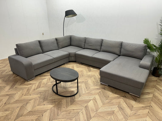 Licht Grijze U Bank ~ Losse Rugkussens Met Afneembare Hoezen