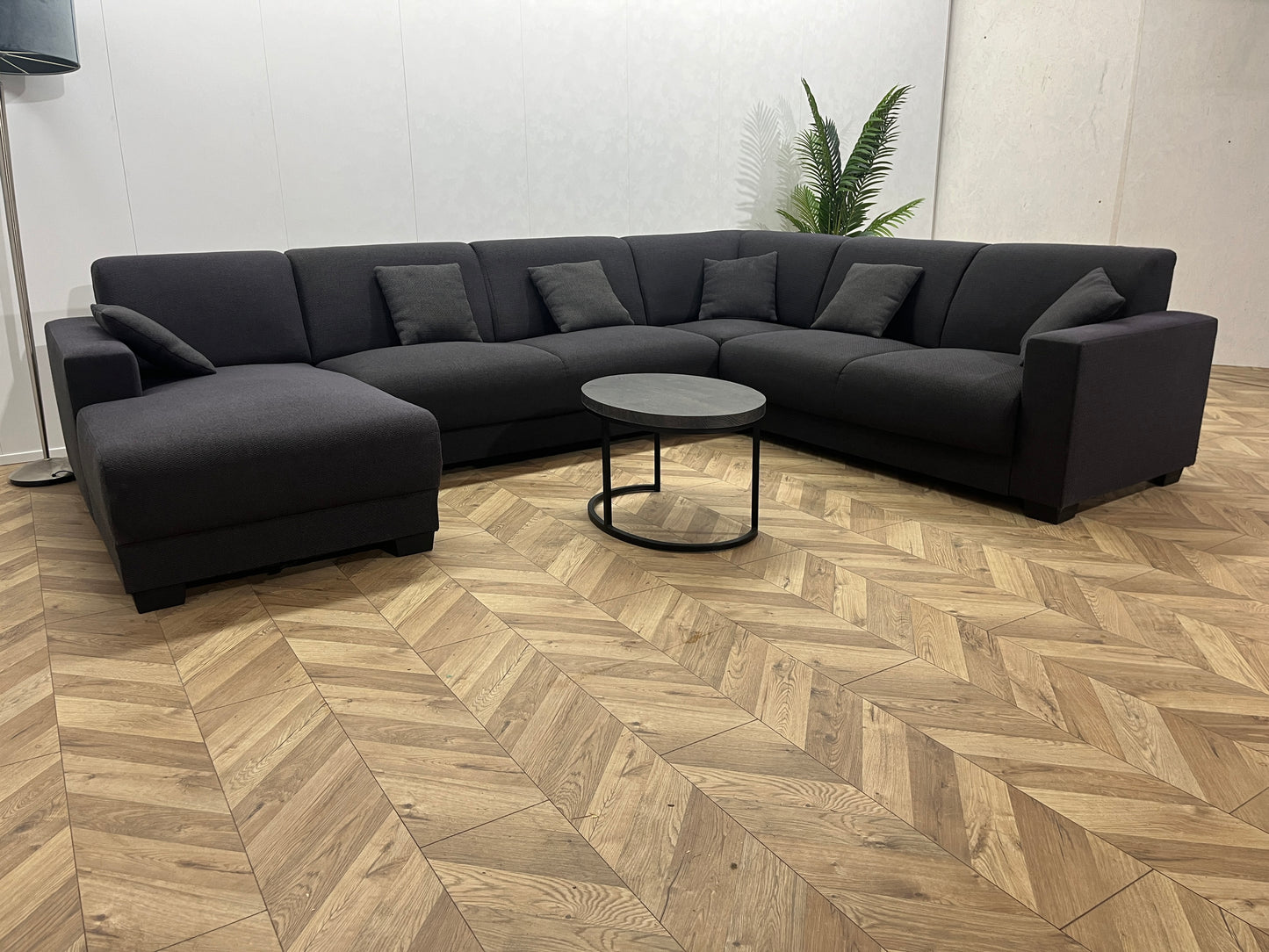 Antraciet U Bank - Vaste Kussens