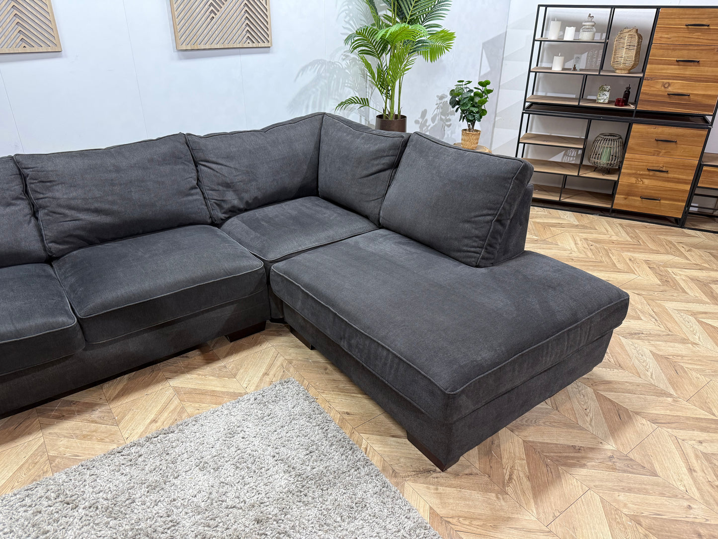 Urban Sofa Suède Antraciet Hoekbank ~ Losse Kussens Met Afneembare Hoezen