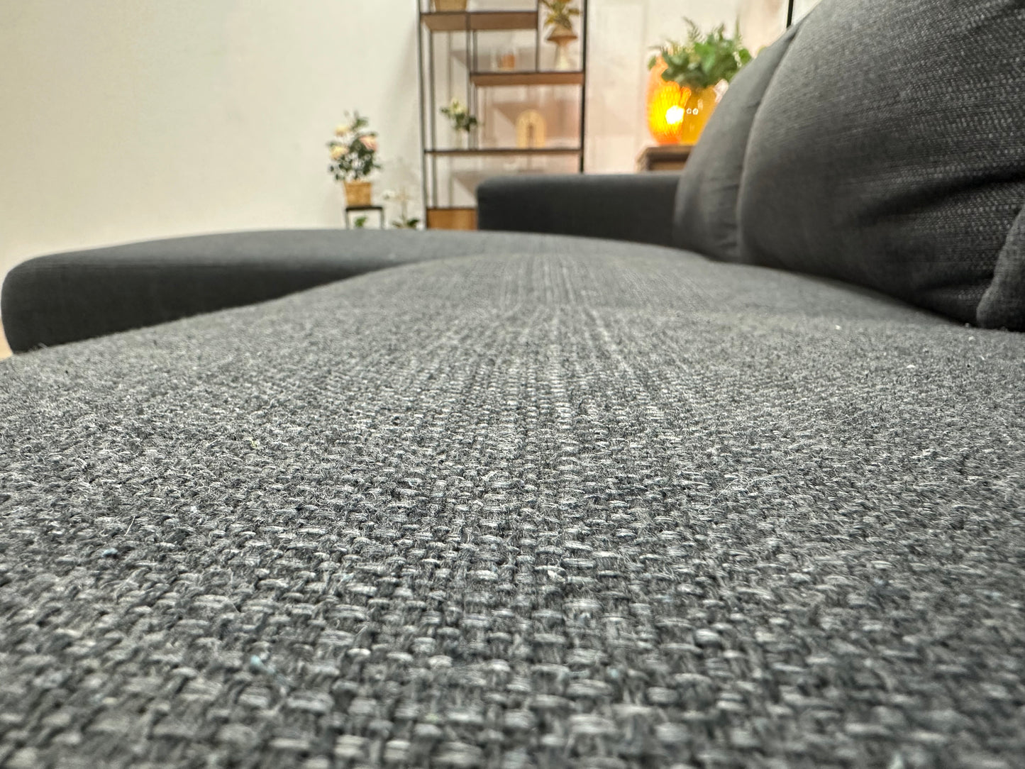 Antraciet Hoekbank ~ Losse Rugkussens Met Afneembare Hoezen