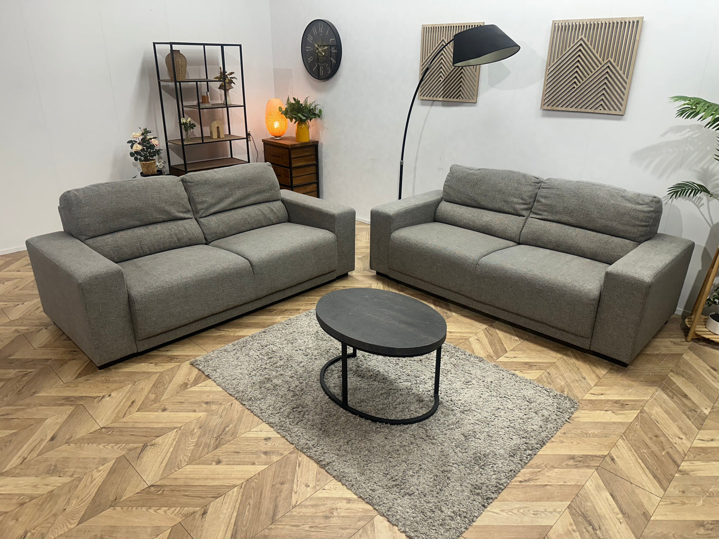 Grijze Banken Set ~ Vaste Kussens