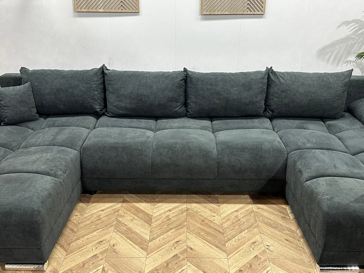 !Showroommodel! Antraciet Velvet U Bank