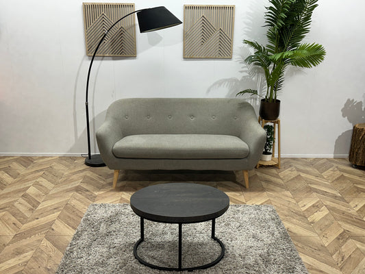 Licht Grijze 2.5-Zits Bank ~ Vaste Kussens