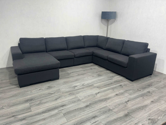Antraciet U Bank ~ Losse Kussens