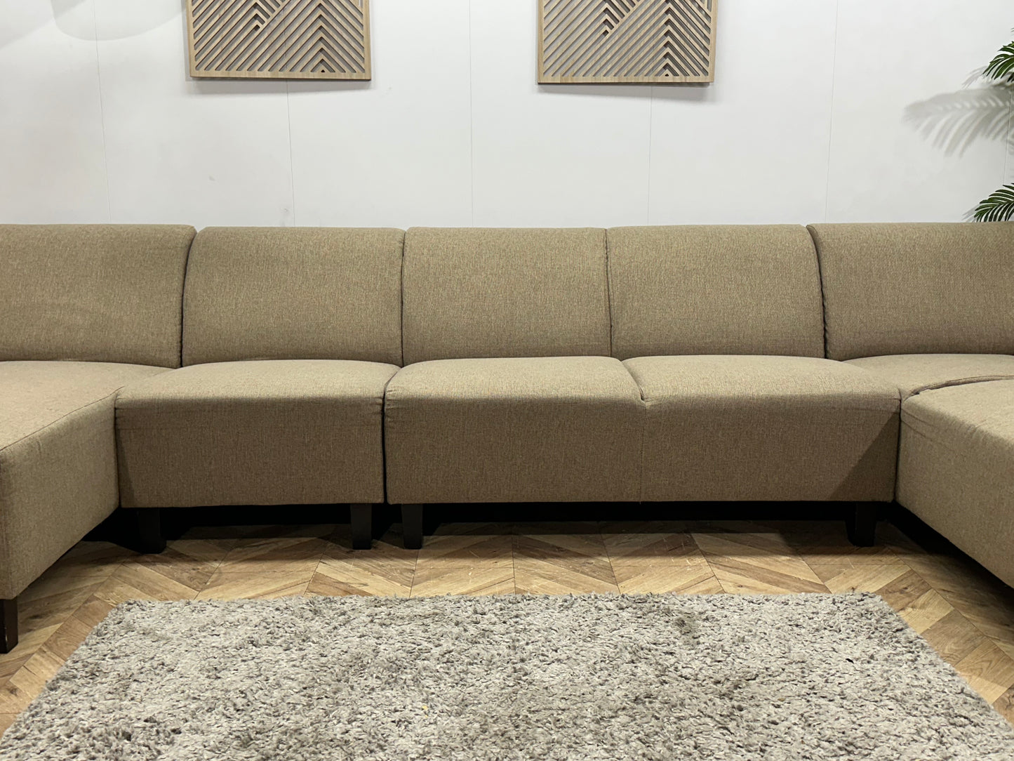 Beige U Bank ~ Vaste Kussens