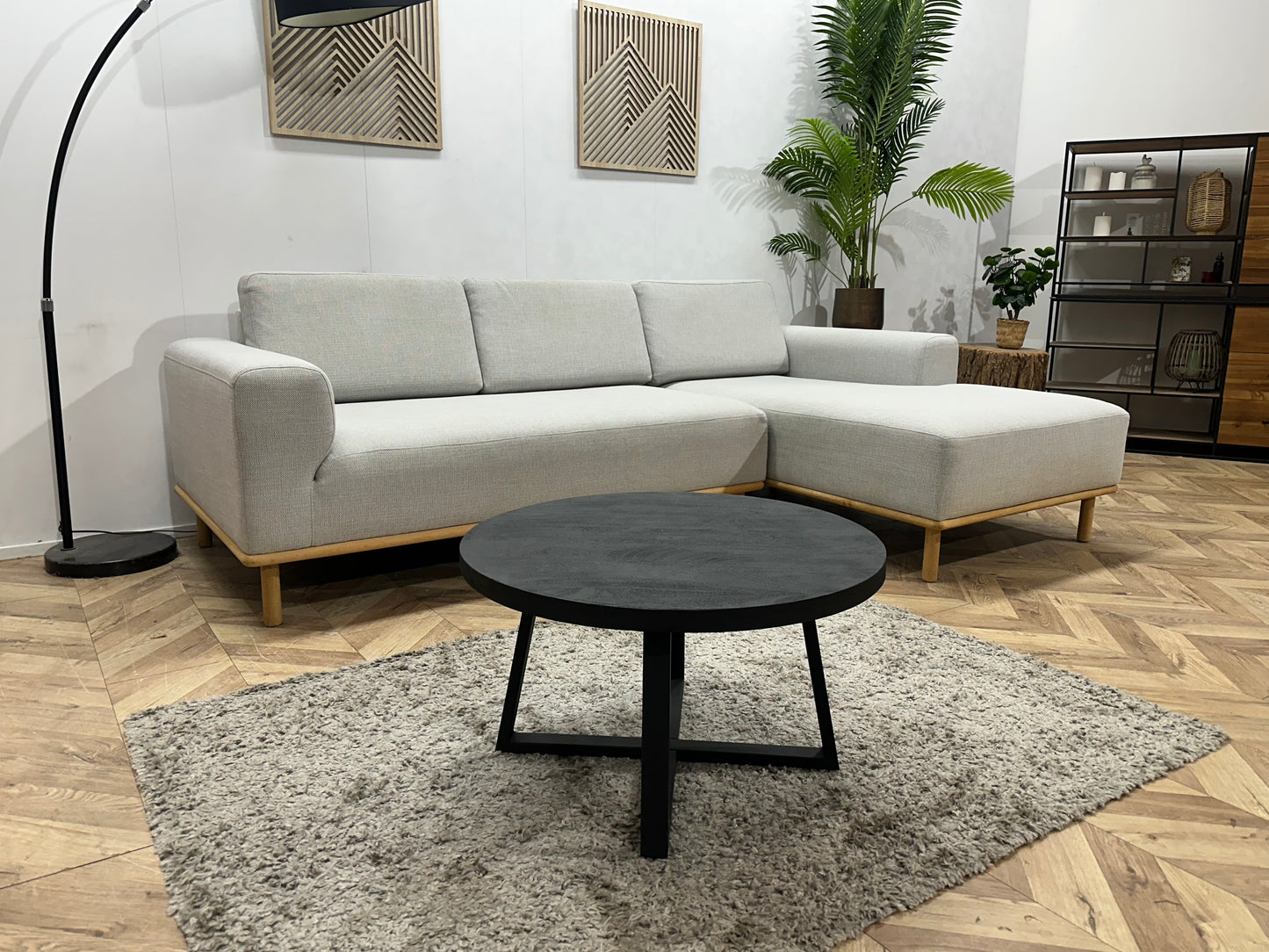 Licht Grijze Hoekbank ~ Losse Rugkussens Met Afneembare Hoezen