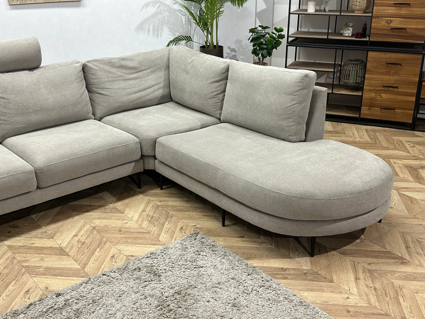 Grijze Design Hoekbank ~ Losse Kussens Met Afneembare Hoezen