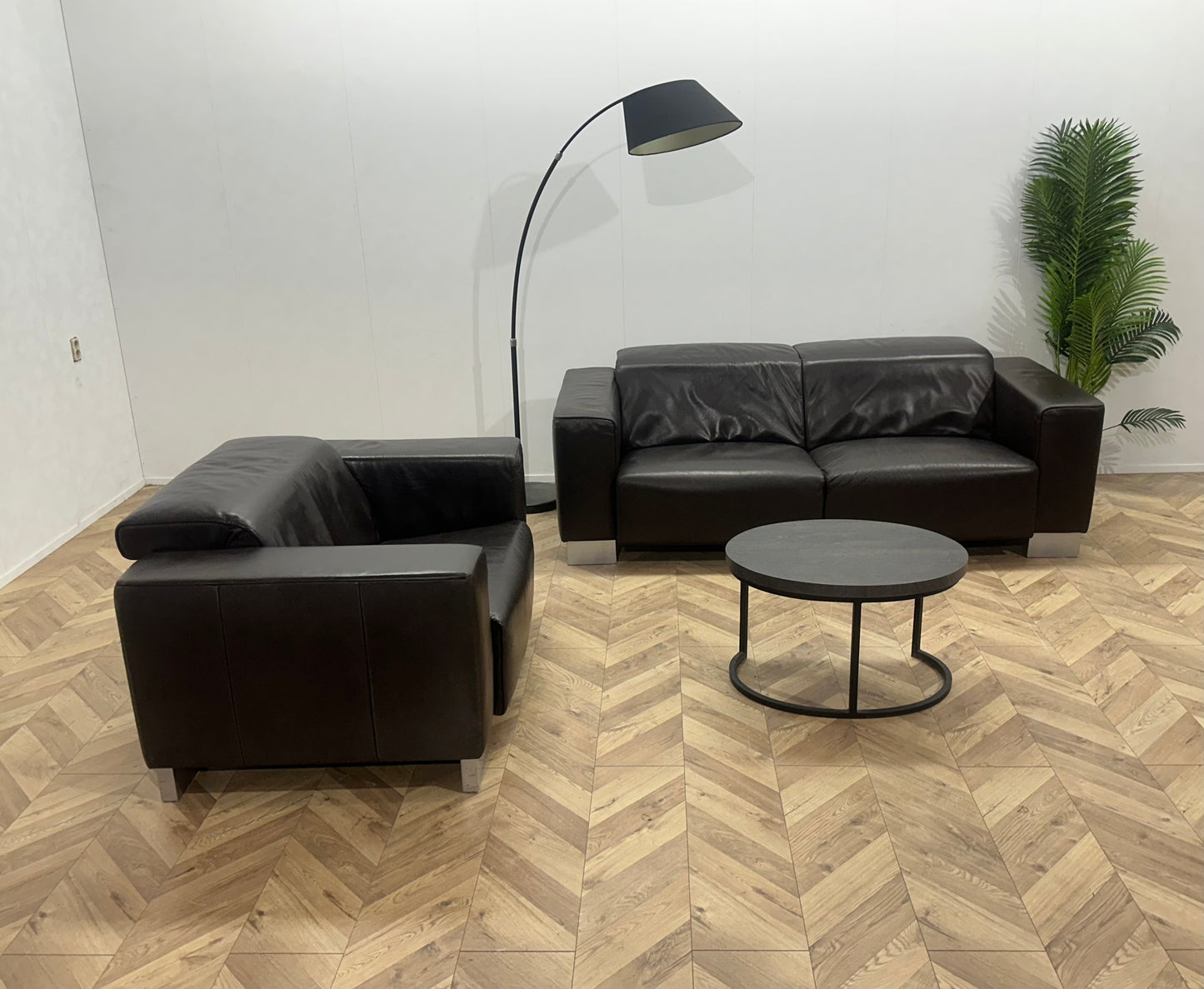 Bruine Echt Lederen Banken Set ~ Verstelbare Hoofdsteunen