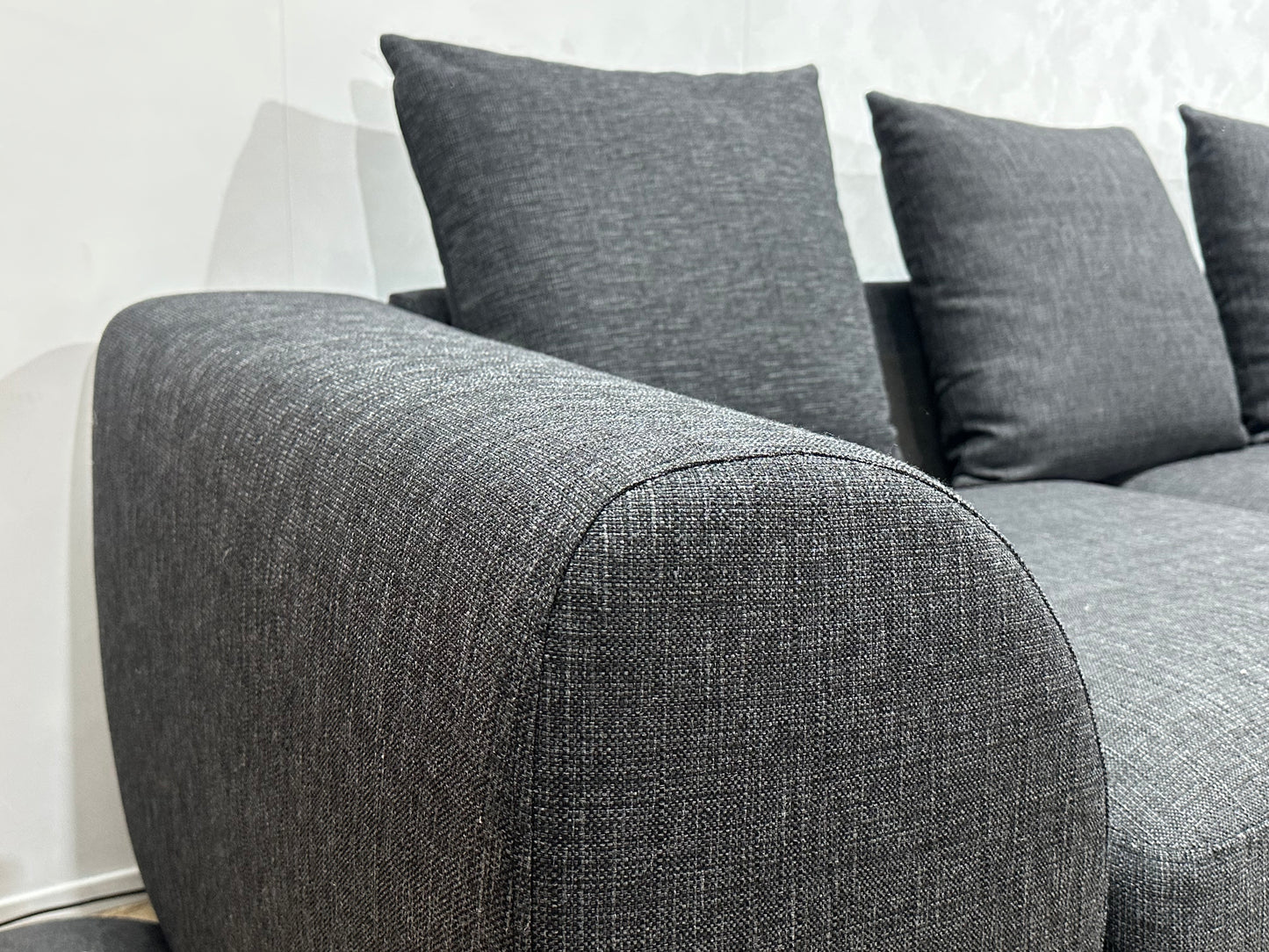 Antraciet Hoekbank ~ Losse Kussens Met Afneembare Hoezen