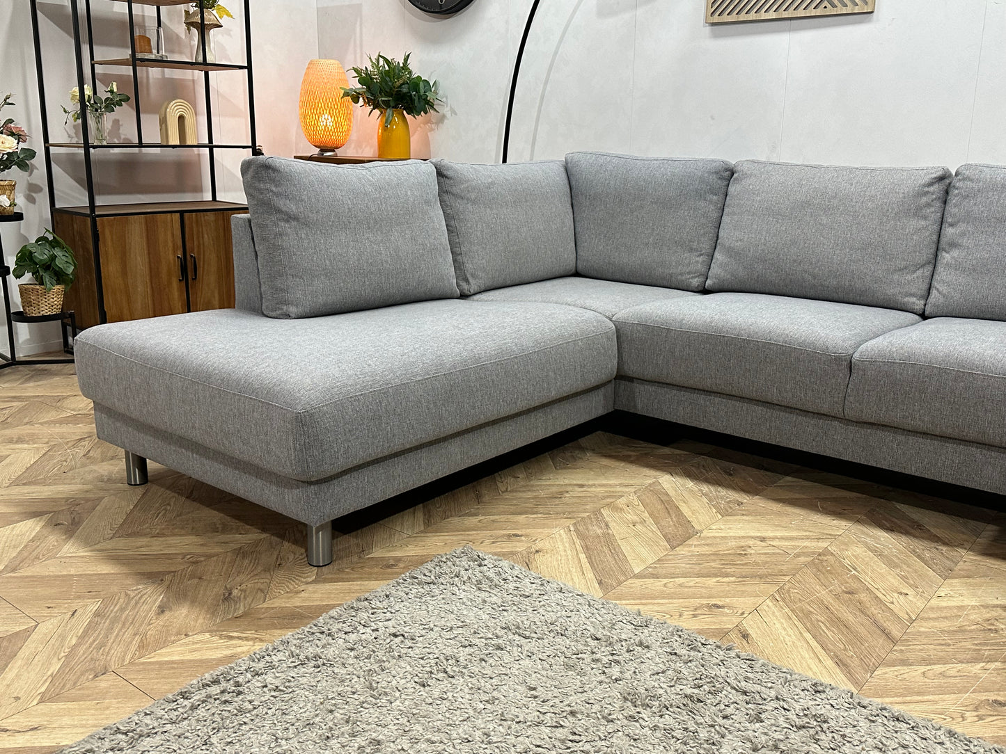 Licht Grijze U Bank ~ Losse Rugkussens Met Afneembare Hoezen
