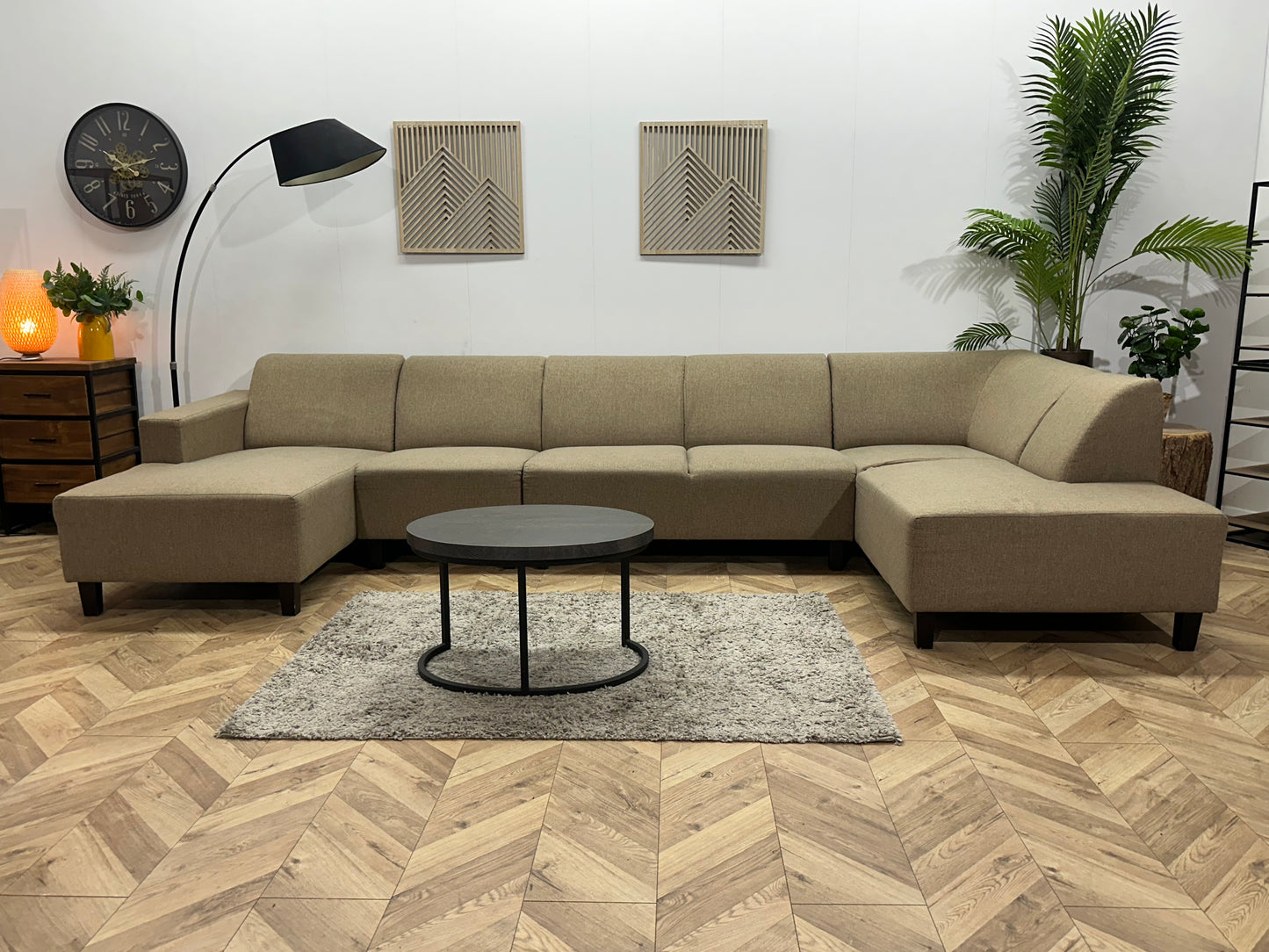 Beige U Bank ~ Vaste Kussens