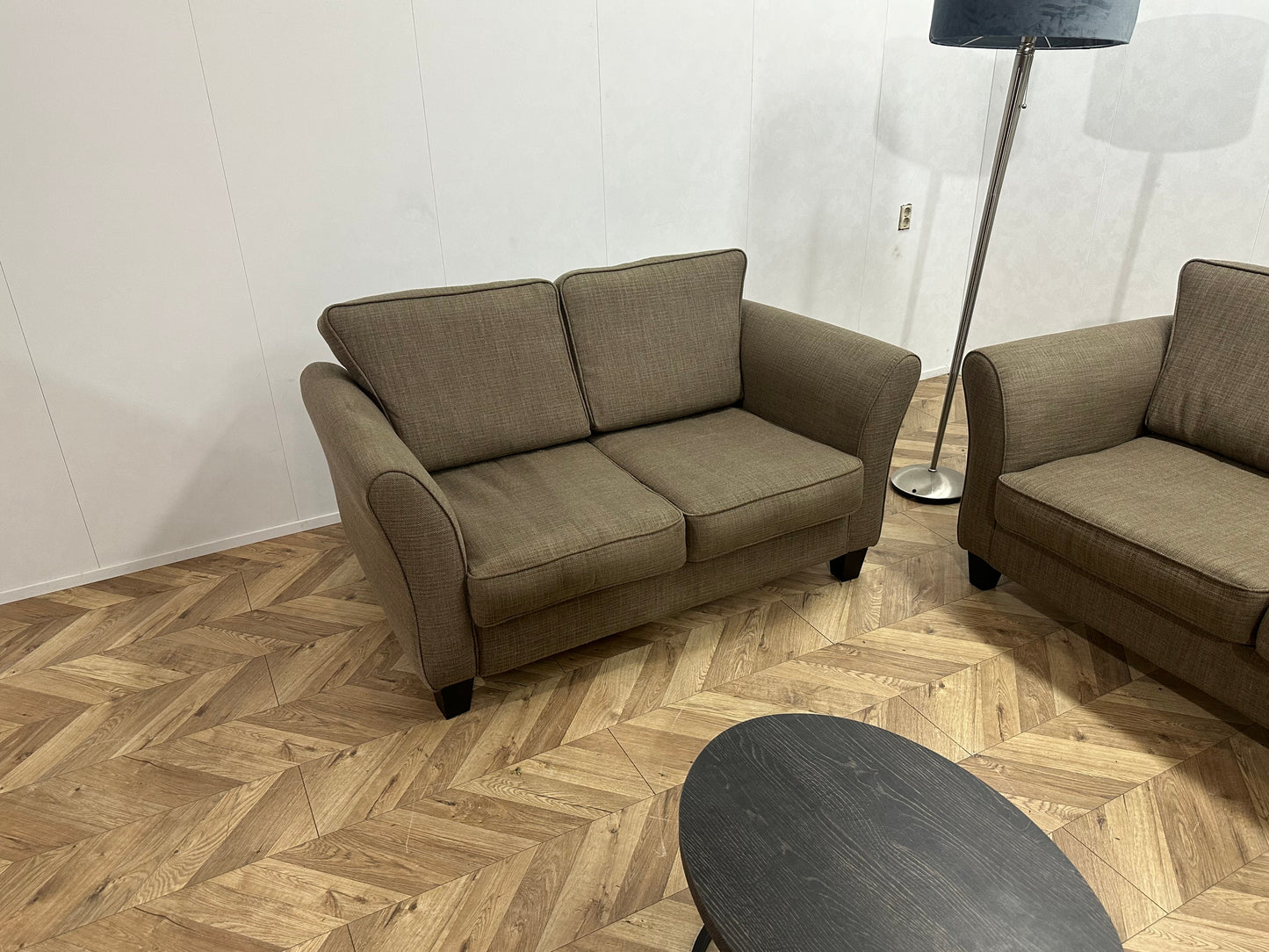 Licht Bruine Banken Set ~ Losse Kussens Met Afneembare Hoezen