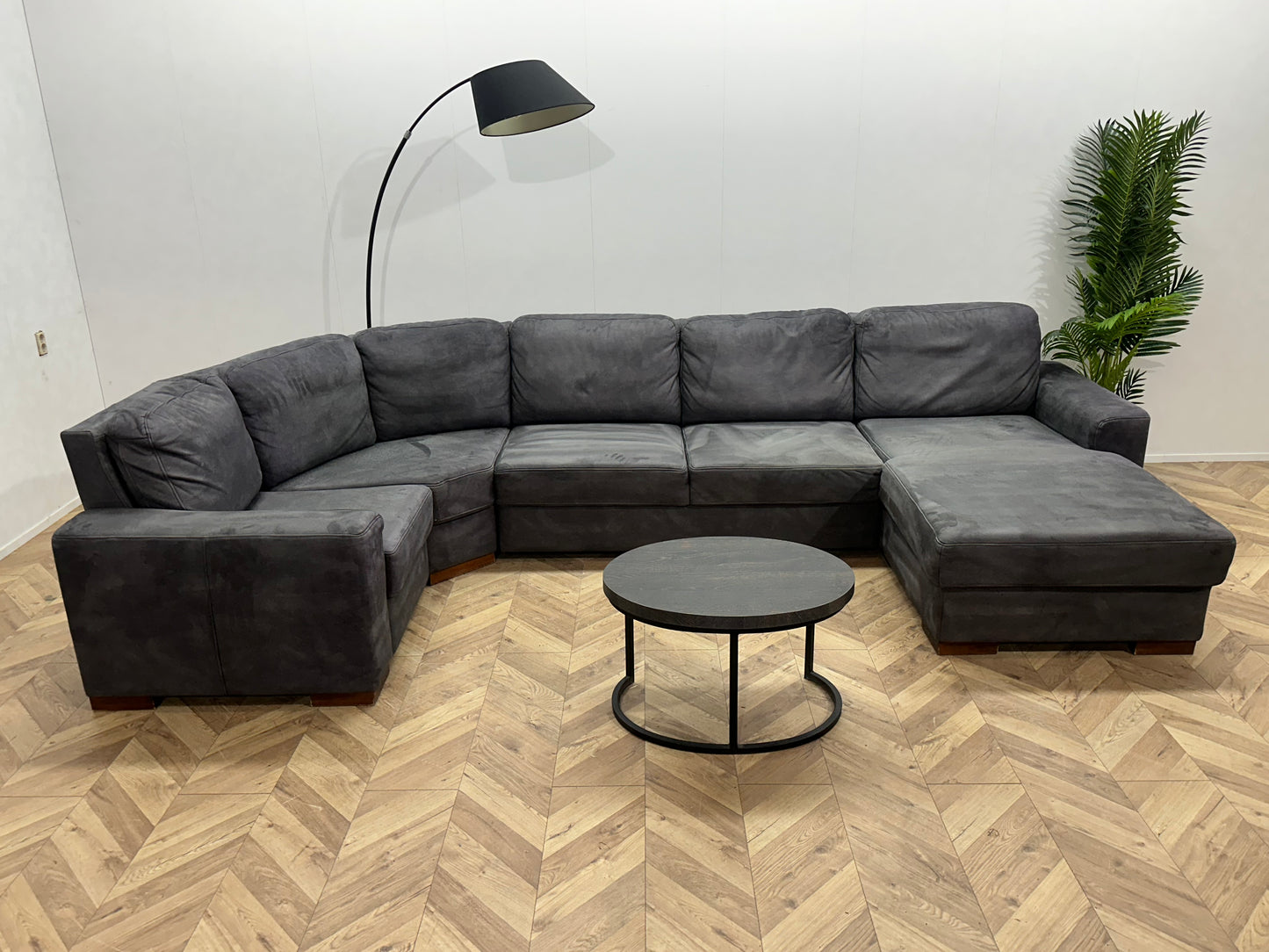 Antraciet Suède Stoffen U Bank ~ Vaste Kussens