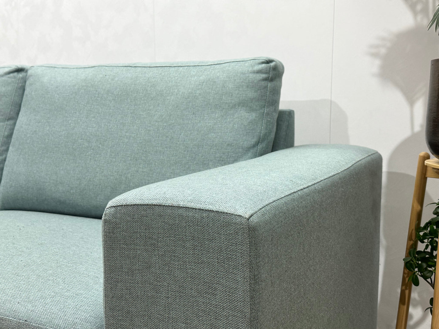 Licht Blauwe Hoekbank ~ Losse Kussens Met Afneembare Hoezen