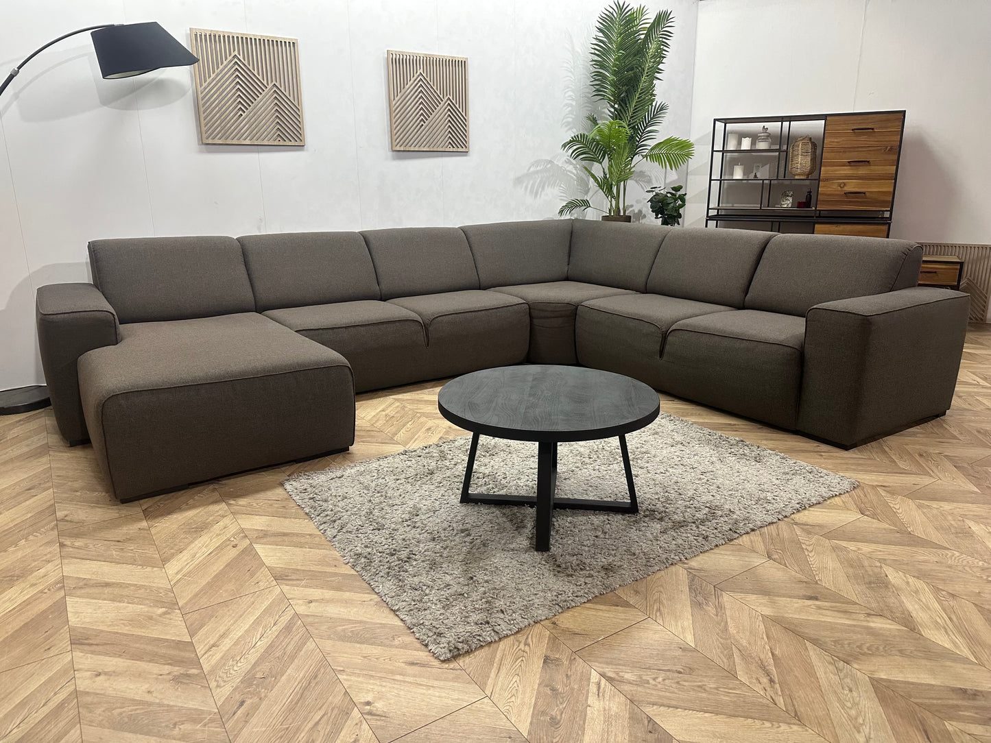 Taupe U Bank ~ Vaste Kussens