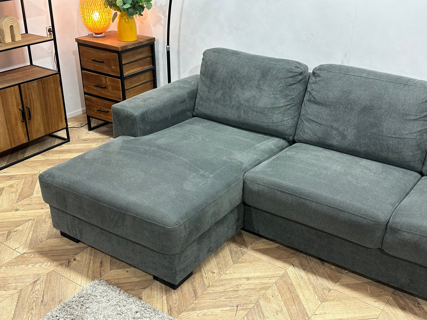 Antraciet Suède Stoffen U Bank ~ Losse Kussens Met Afneembare Hoezen