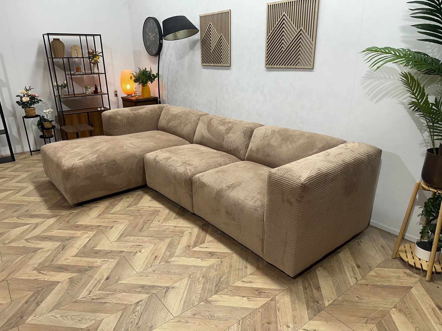 Hoekbank Amersfoort XL Ribstof