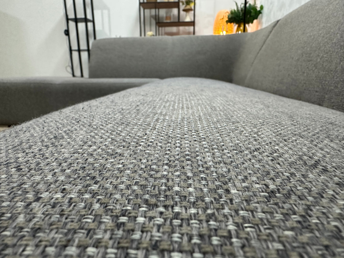 Montèl Grijze Hoekbank ~ Vaste Kussens