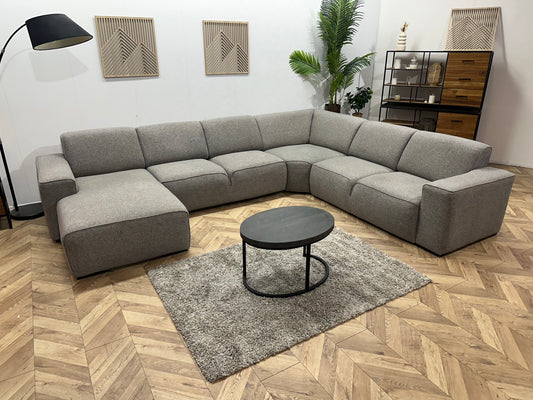 Licht Grijze U Bank ~ Vaste Kussens