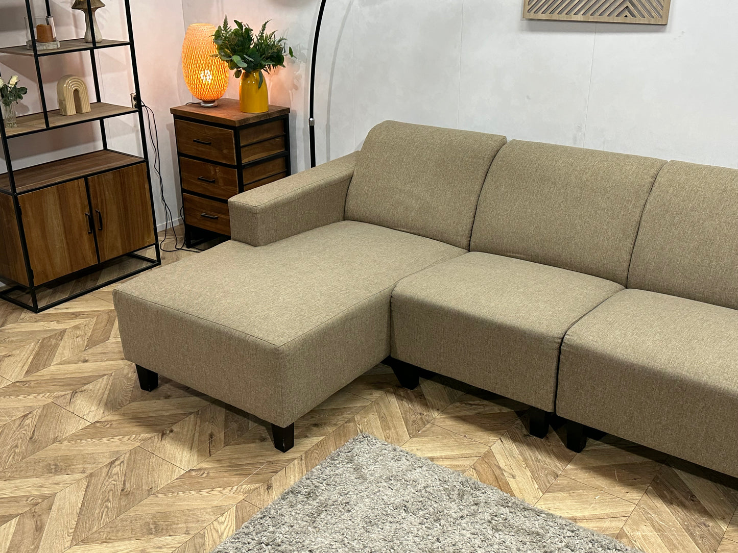 Beige U Bank ~ Vaste Kussens