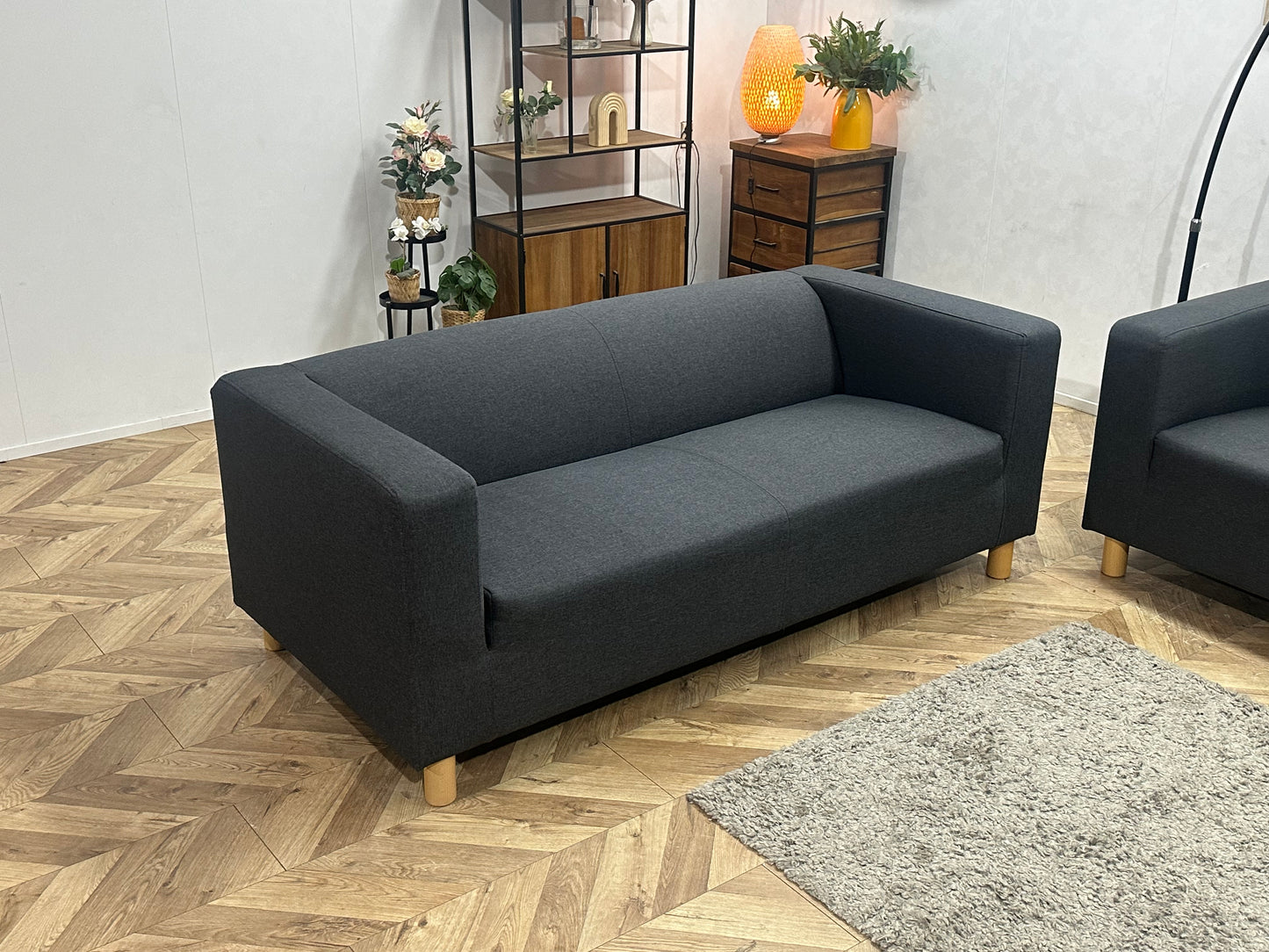 Antraciet Banken Set ~ Vaste Kussens