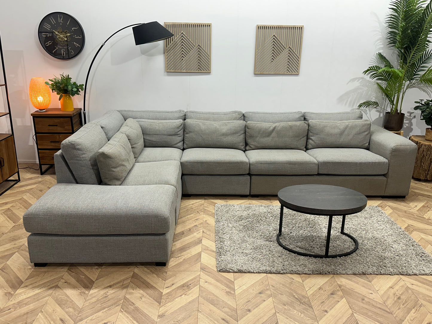 Montèl Grijze Ruime Hoekbank ~ Inruilvoordeel