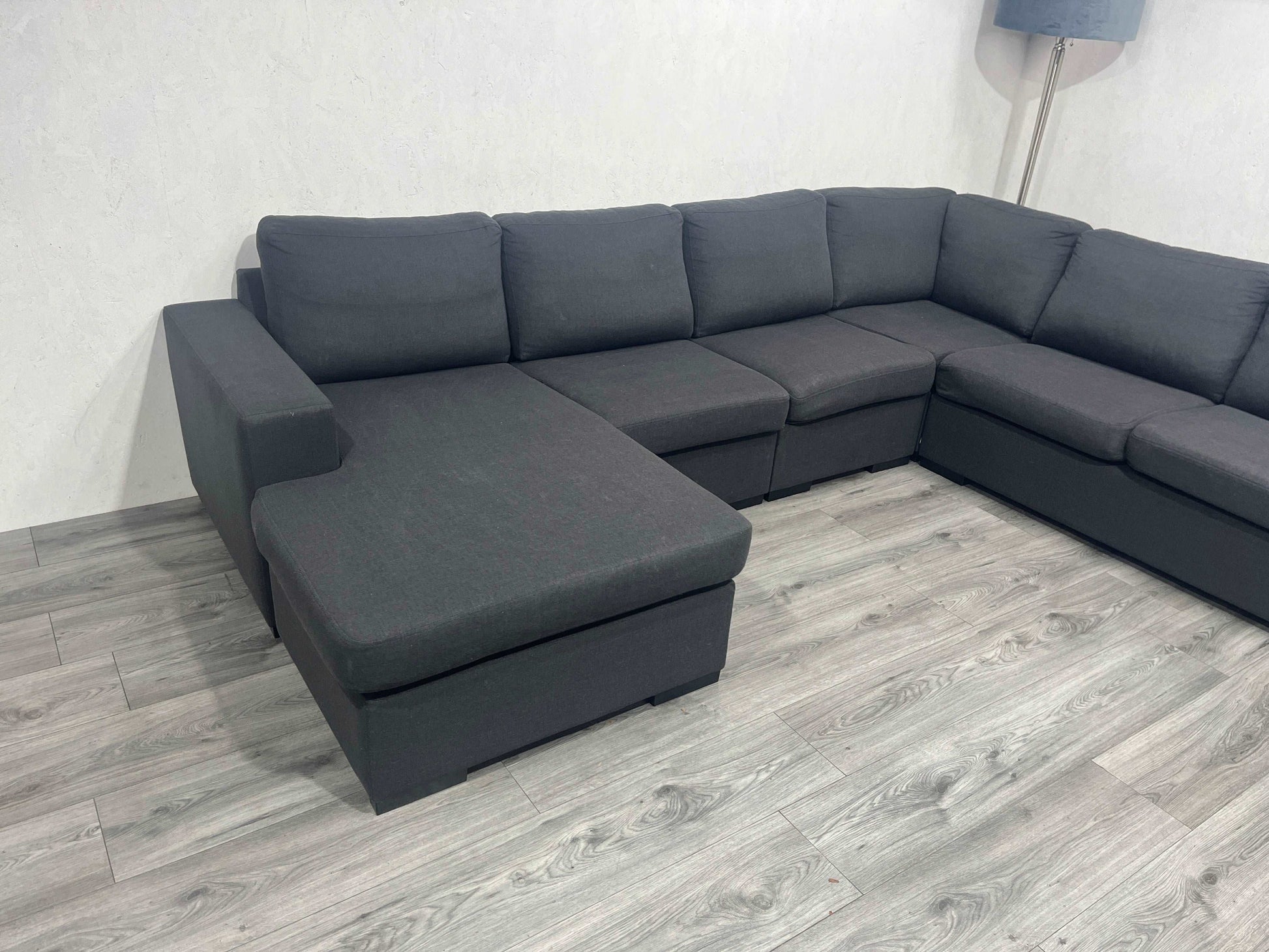 Antraciet U Bank ~ Losse Kussens