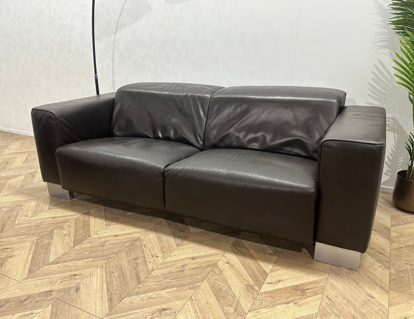 Bruine Echt Lederen Banken Set ~ Verstelbare Hoofdsteunen