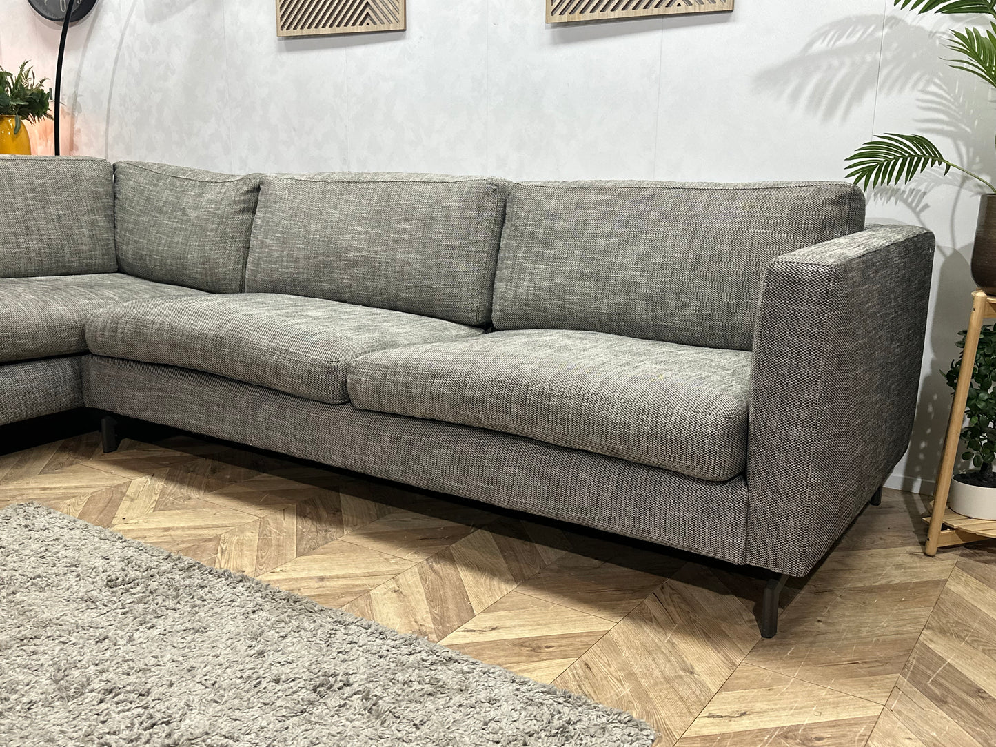 Grijze Hoekbank ~ Losse Kussens Met Afneembare Hoezen