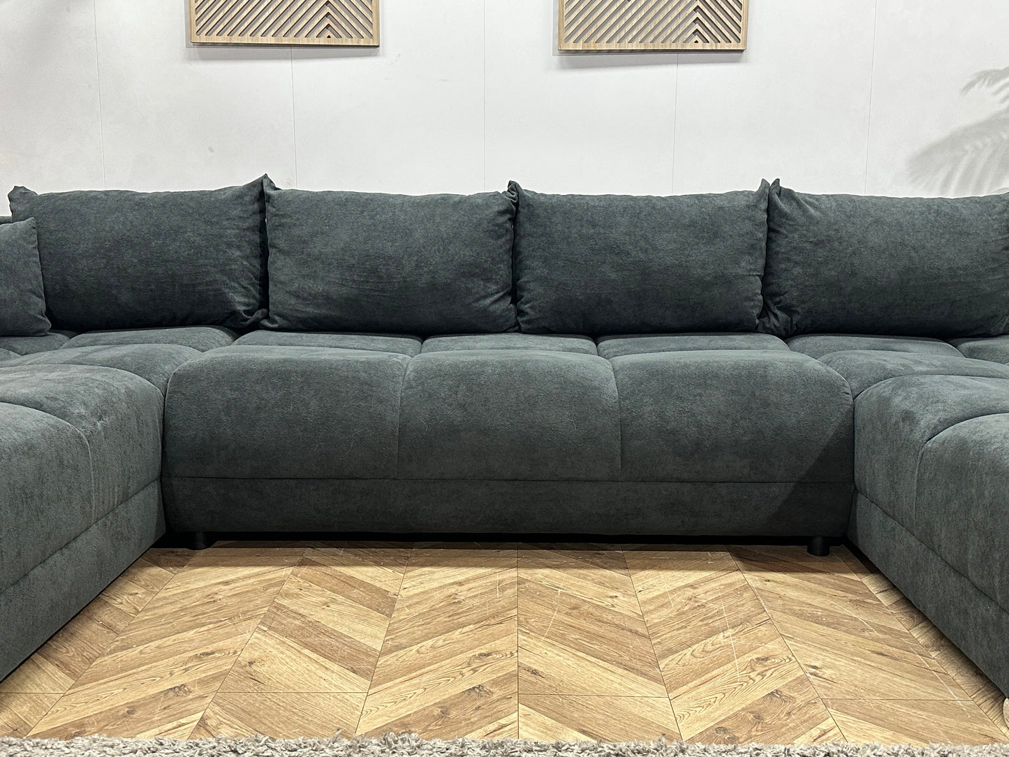 !Showroommodel! Antraciet Velvet U Bank