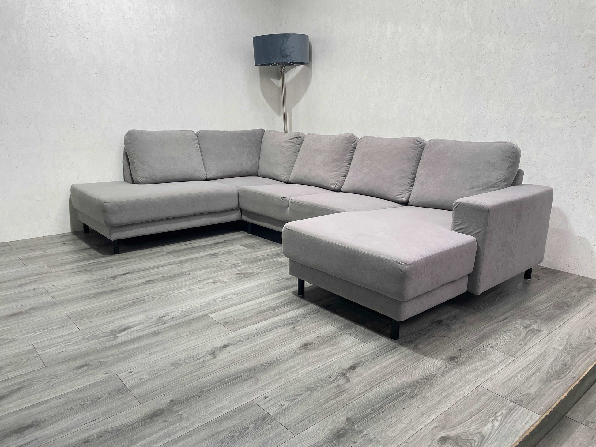 Licht Grijze U Bank ~ Losse Rugkussens