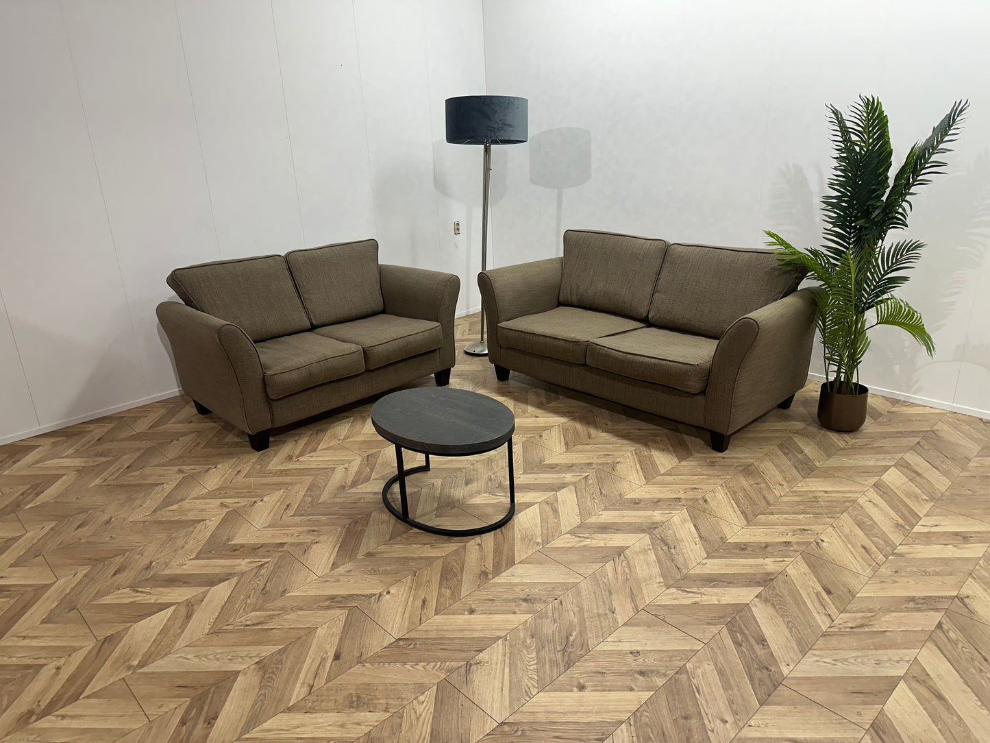 Licht Bruine Banken Set ~ Losse Kussens Met Afneembare Hoezen