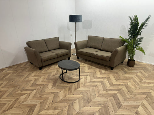 Licht Bruine Banken Set ~ Losse Kussens Met Afneembare Hoezen