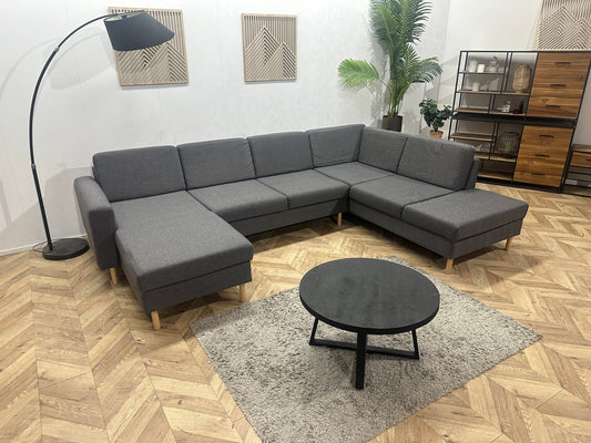 Antraciet U Bank ~ Losse Rugkussens Met Afneembare Hoezen